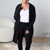 Marrin Hoodie Cardigan - Black