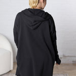 Marrin Hoodie Cardigan - Black