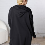 Marrin Hoodie Cardigan - Black