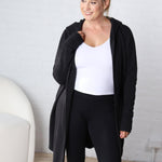 Marrin Hoodie Cardigan - Black - FINAL SALE