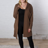 Marrin Hoodie Cardigan - Dark Earth