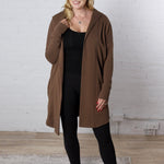 Marrin Hoodie Cardigan - Dark Earth - FINAL SALE