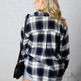 Maryn Ultra Soft Flannel - Navy