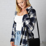 Maryn Ultra Soft Flannel - Navy