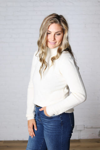 Maven Mock Neck Sweater - Ivory