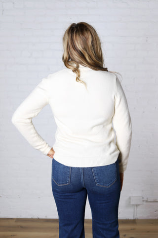 Maven Mock Neck Sweater - Ivory