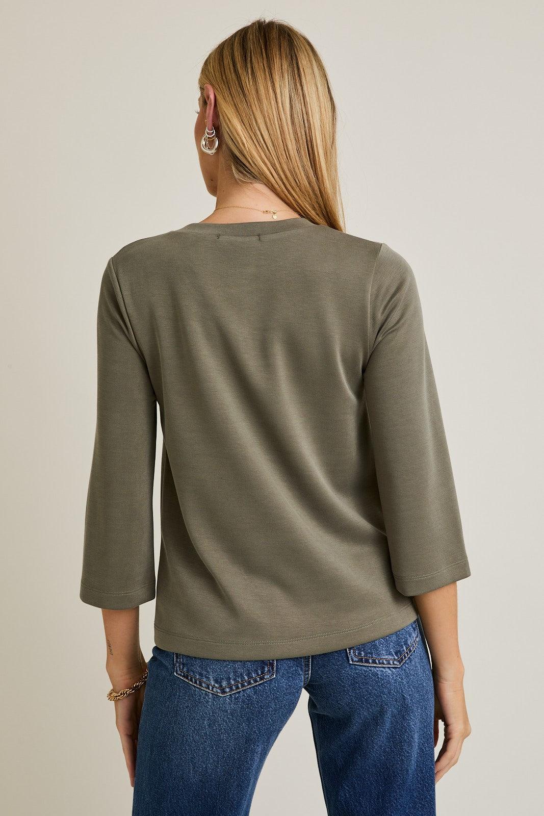 Mavi Round Neck Top - Olive