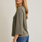 Mavi Round Neck Top - Olive