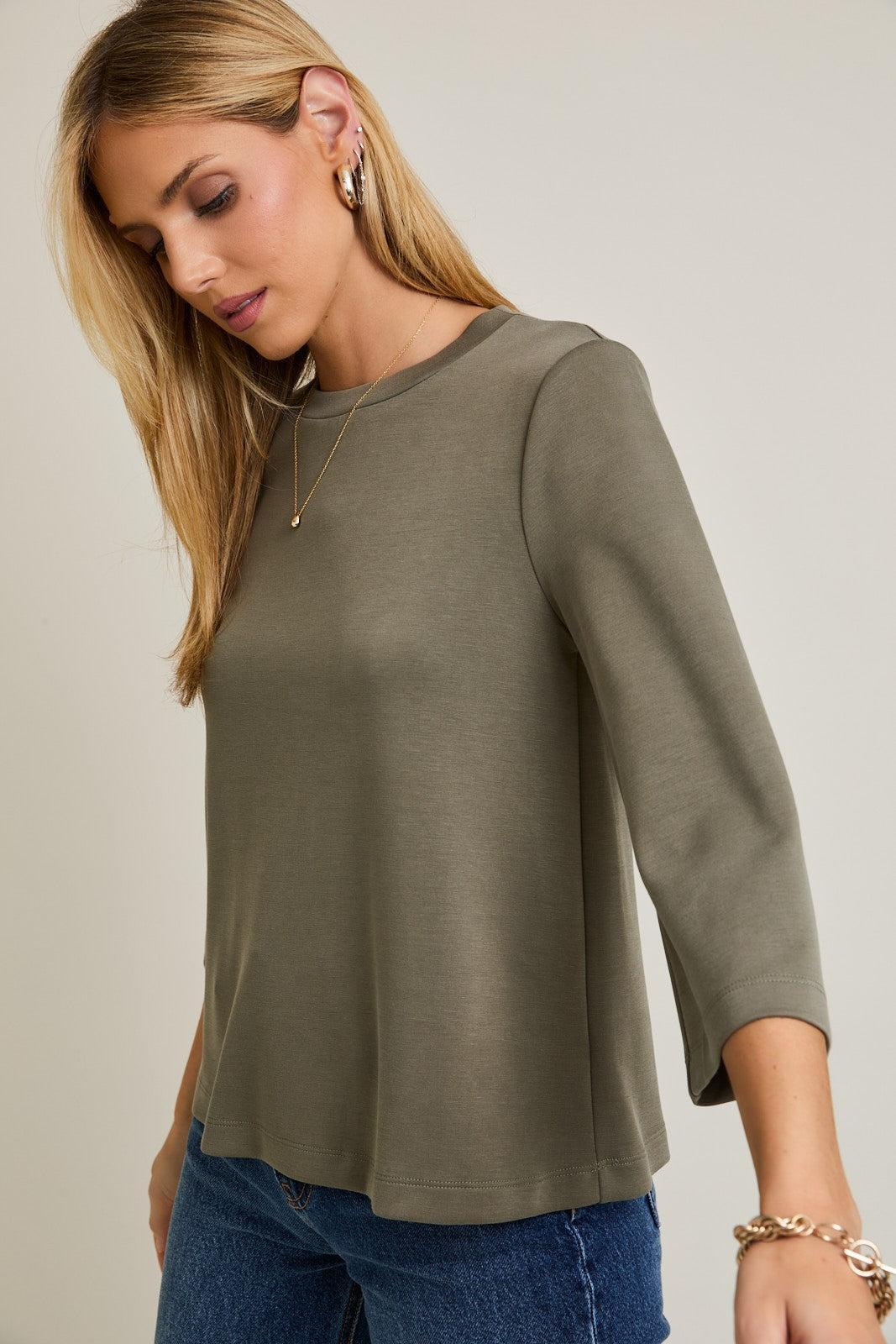 Mavi Round Neck Top - Olive