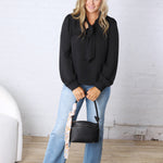 Maxine Tie-Neck Blouse - Black