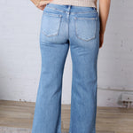 Maya Cropped Wide Jeans - Medium Wash
