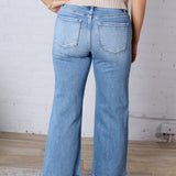 Maya Cropped Wide Jeans - Medium Wash