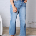 Maya Cropped Wide Jeans - Medium Wash