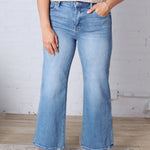 Maya Cropped Wide Jeans - Medium Wash