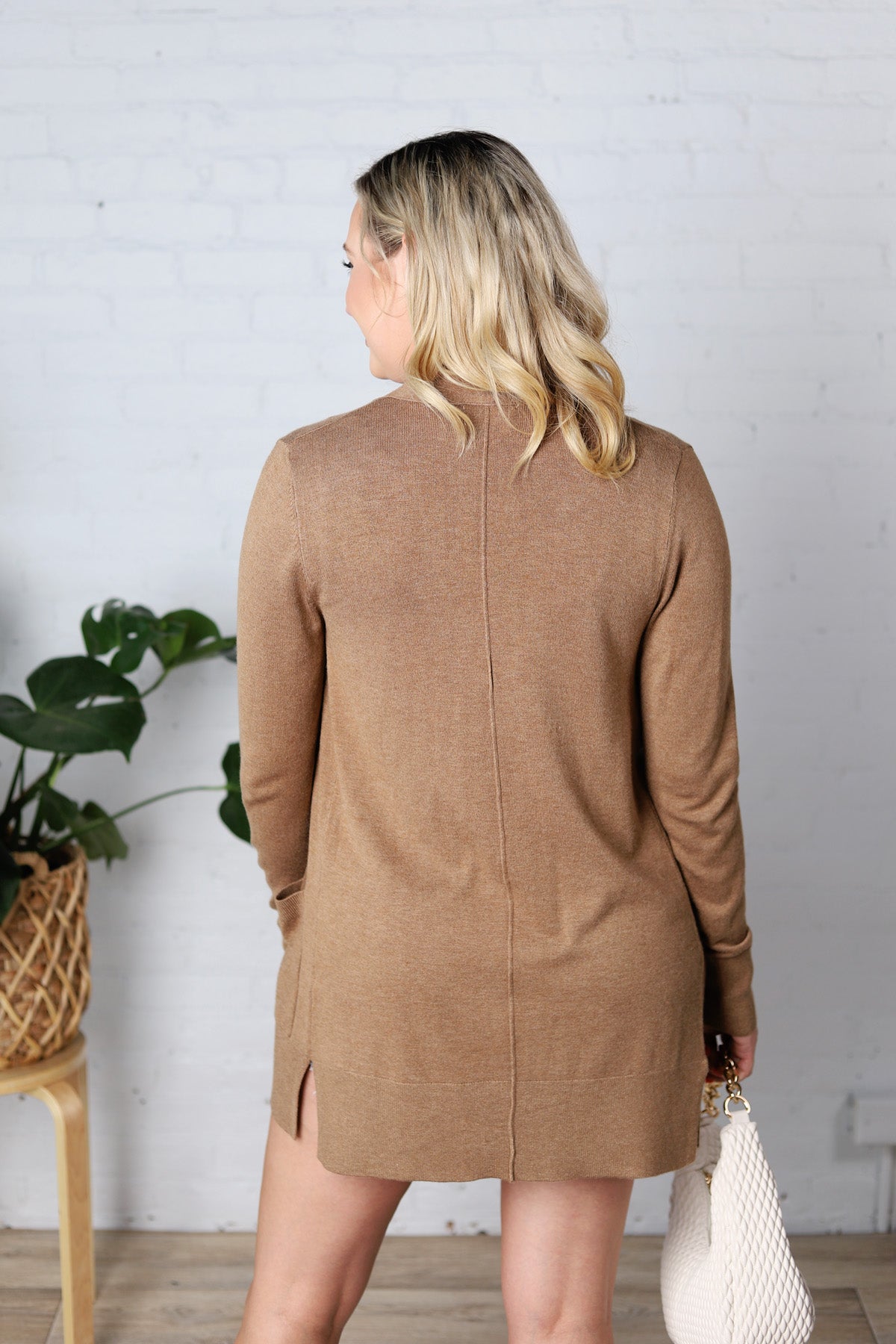 McCray Open Knit Cardigan - Barley