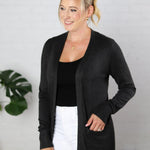 McCray Open Knit Cardigan - Charcoal