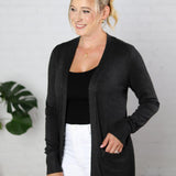 McCray Open Knit Cardigan - Charcoal