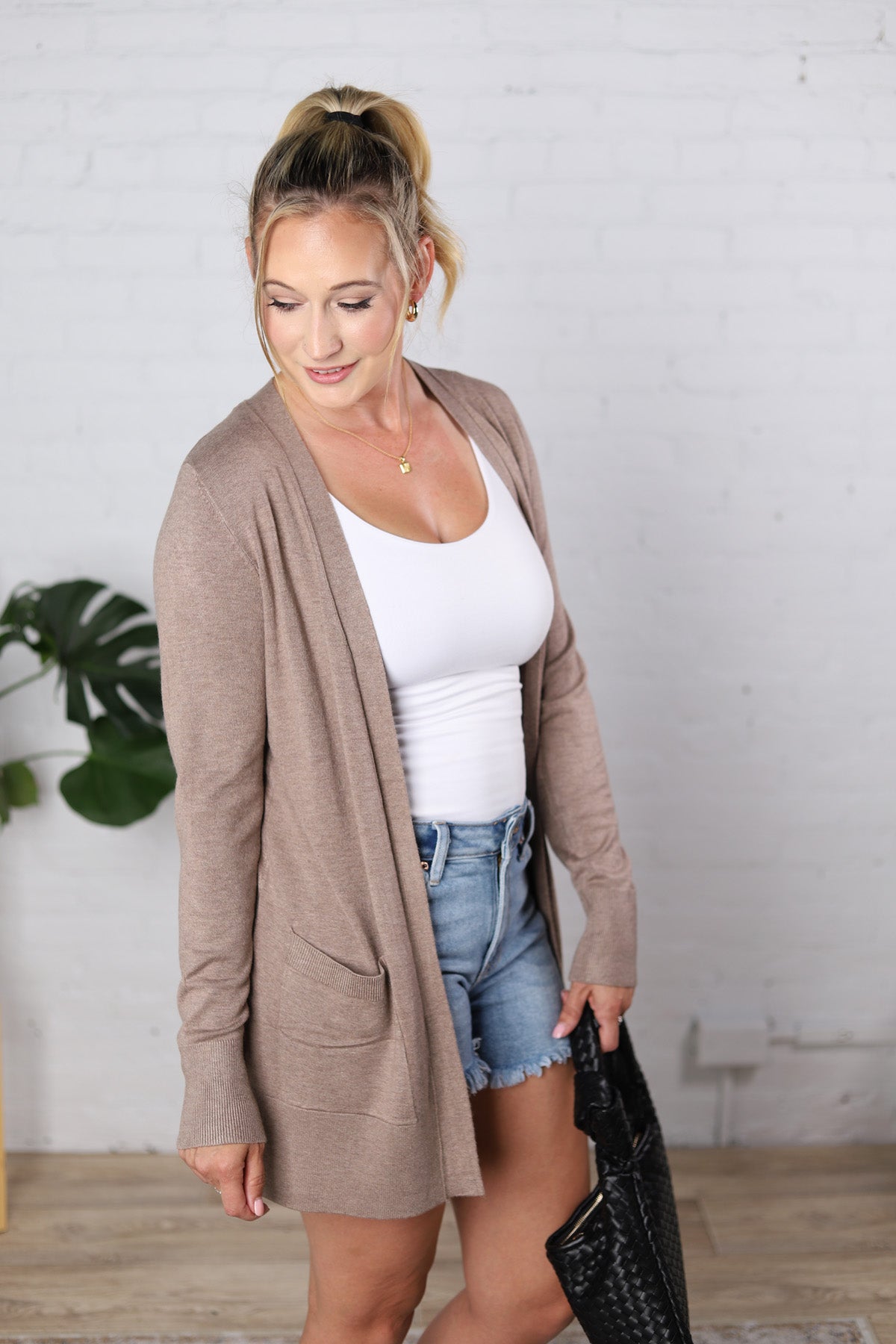 McCray Open Knit Cardigan - Mocha