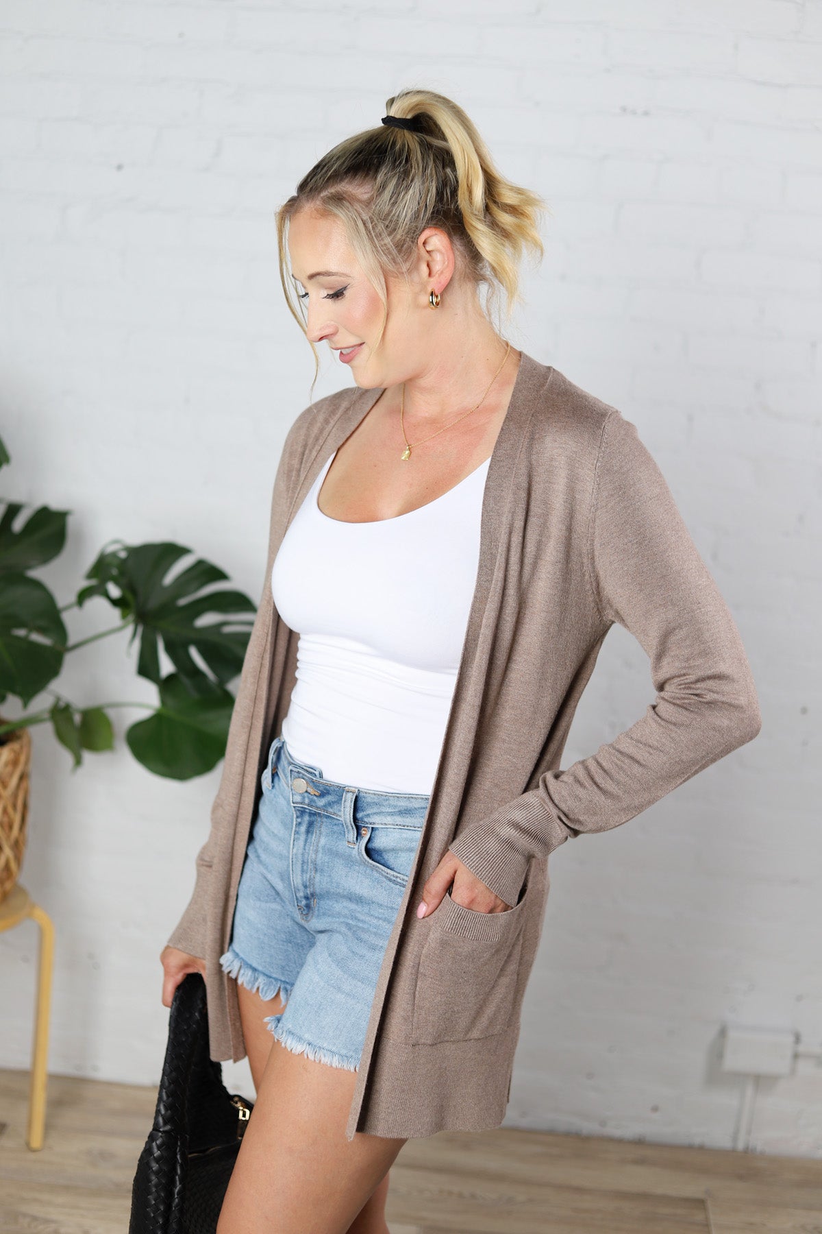 McCray Open Knit Cardigan - Mocha