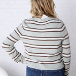 Medina Stripe Cardigan by Z Supply - Aqua Cloud