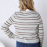 Medina Stripe Cardigan by Z Supply - Aqua Cloud