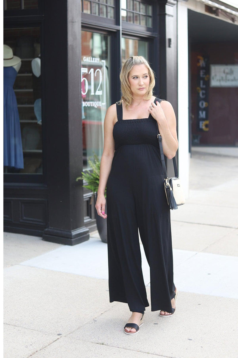 Melany Black Wide Leg Jumpsuit