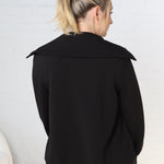 Mena Modal Poly Full Zip Jacket - Black