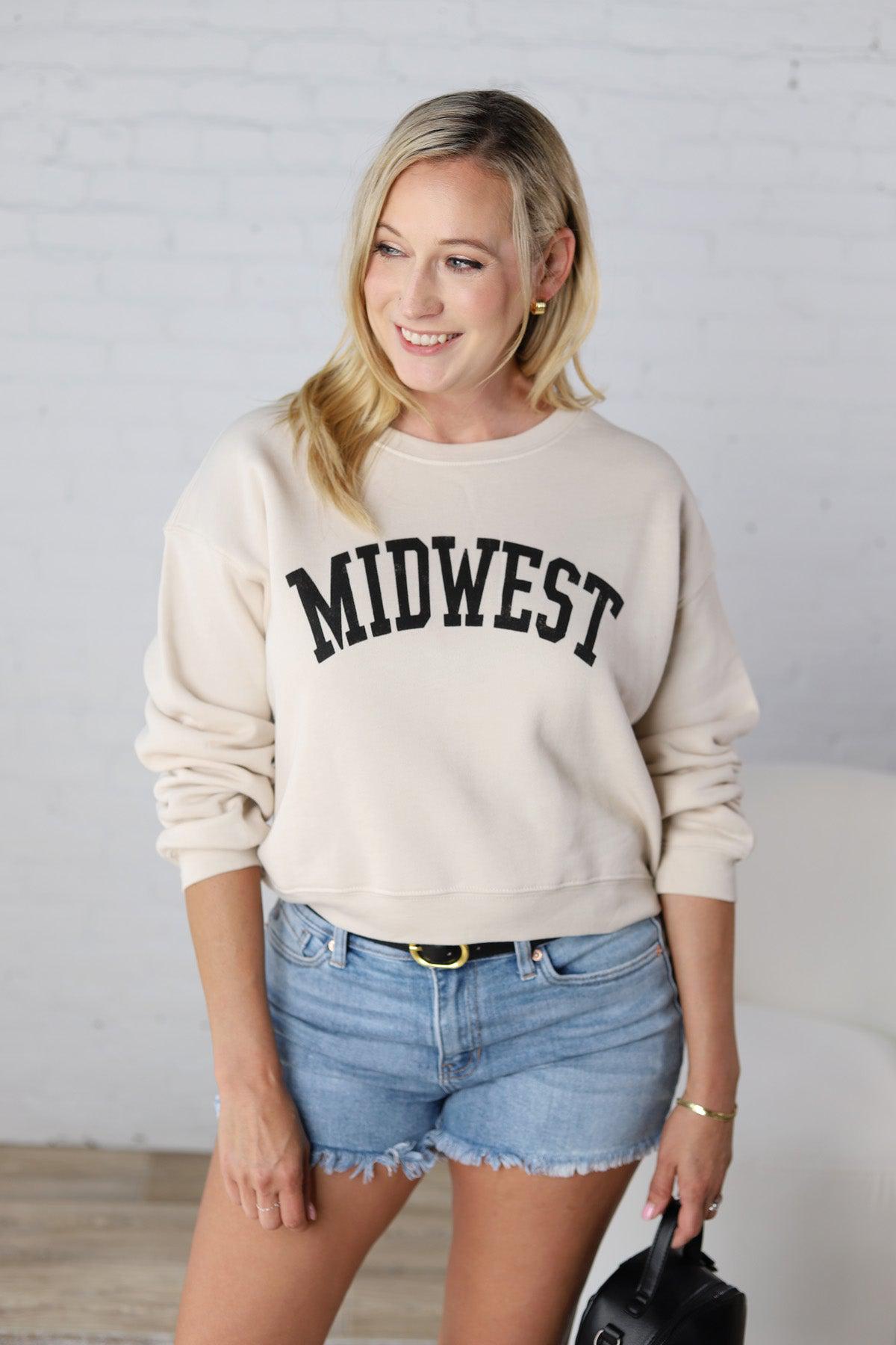 Midwest Graphic Sweatshirt - Heather Dust - FINAL SALE