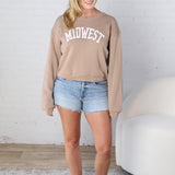 Midwest Graphic Sweatshirt - Tan - FINAL SALE