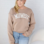 Midwest Graphic Sweatshirt - Tan - FINAL SALE