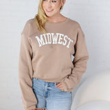 Midwest Graphic Sweatshirt - Tan - FINAL SALE