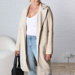 Mika Herringbone Wool Blend Coat