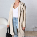 Mika Herringbone Wool Blend Coat