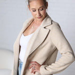 Mika Herringbone Wool Blend Coat