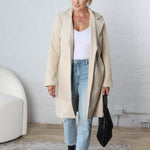 Mika Herringbone Wool Blend Coat