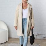 Mika Herringbone Wool Blend Coat