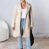 Mika Herringbone Wool Blend Coat