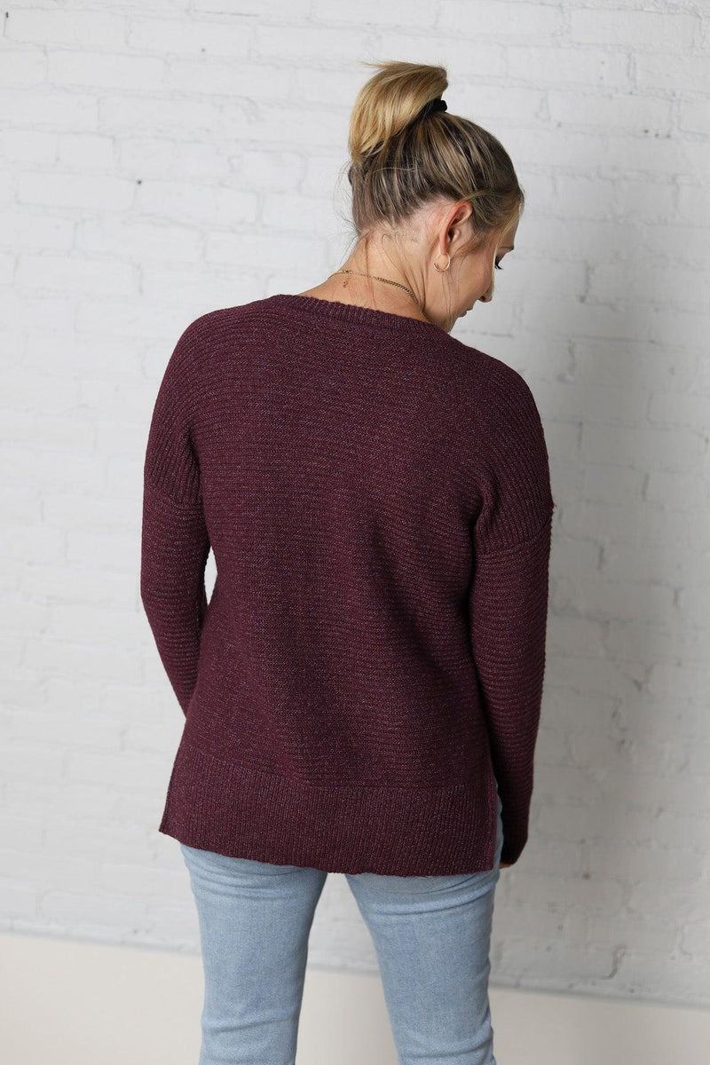 Mikel Dark Plum Sweater