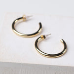 Mila 14K Gold-Dipped Medium Hoop Earrings