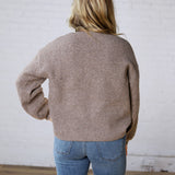 Milan Balloon Sleeve Cable Knit Sweater - Mocha