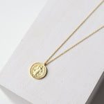 Mini Saint Benedict Pendant Necklace - Gold