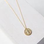 Mini Saint Benedict Pendant Necklace - Gold