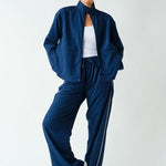 Mirae CurveCinch Peplum Jacket - Blue Thunder