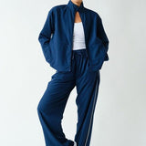 Mirae CurveCinch Peplum Jacket - Blue Thunder