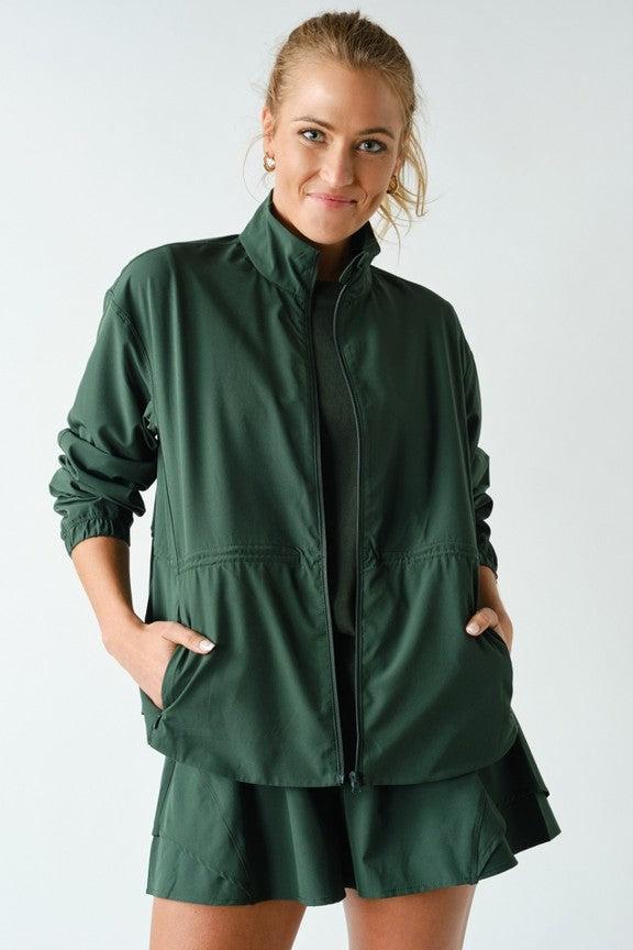 Mirae CurveCinch Peplum Jacket - Sycamore