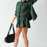 Mirae CurveCinch Peplum Jacket - Sycamore