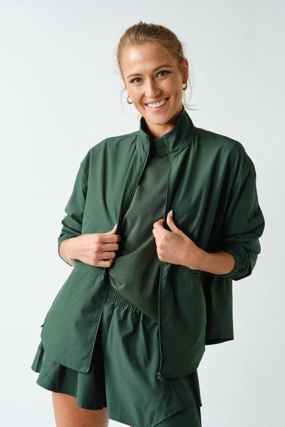 Mirae CurveCinch Peplum Jacket - Sycamore