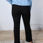 Monroe Black Crop Straight Jeans - Risen Jeans