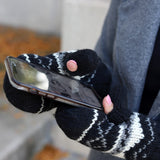 Montana 100% Wool Texting Mittens - Black