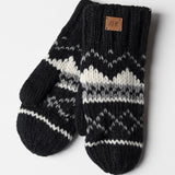 Montana 100% Wool Texting Mittens - Black